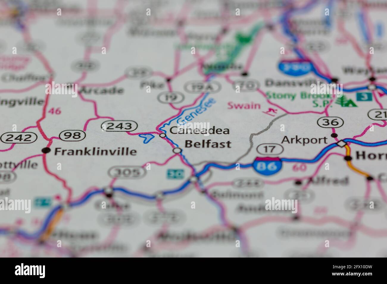 Caneadea New York USA Shown on a Geography map or road map Stock Photo