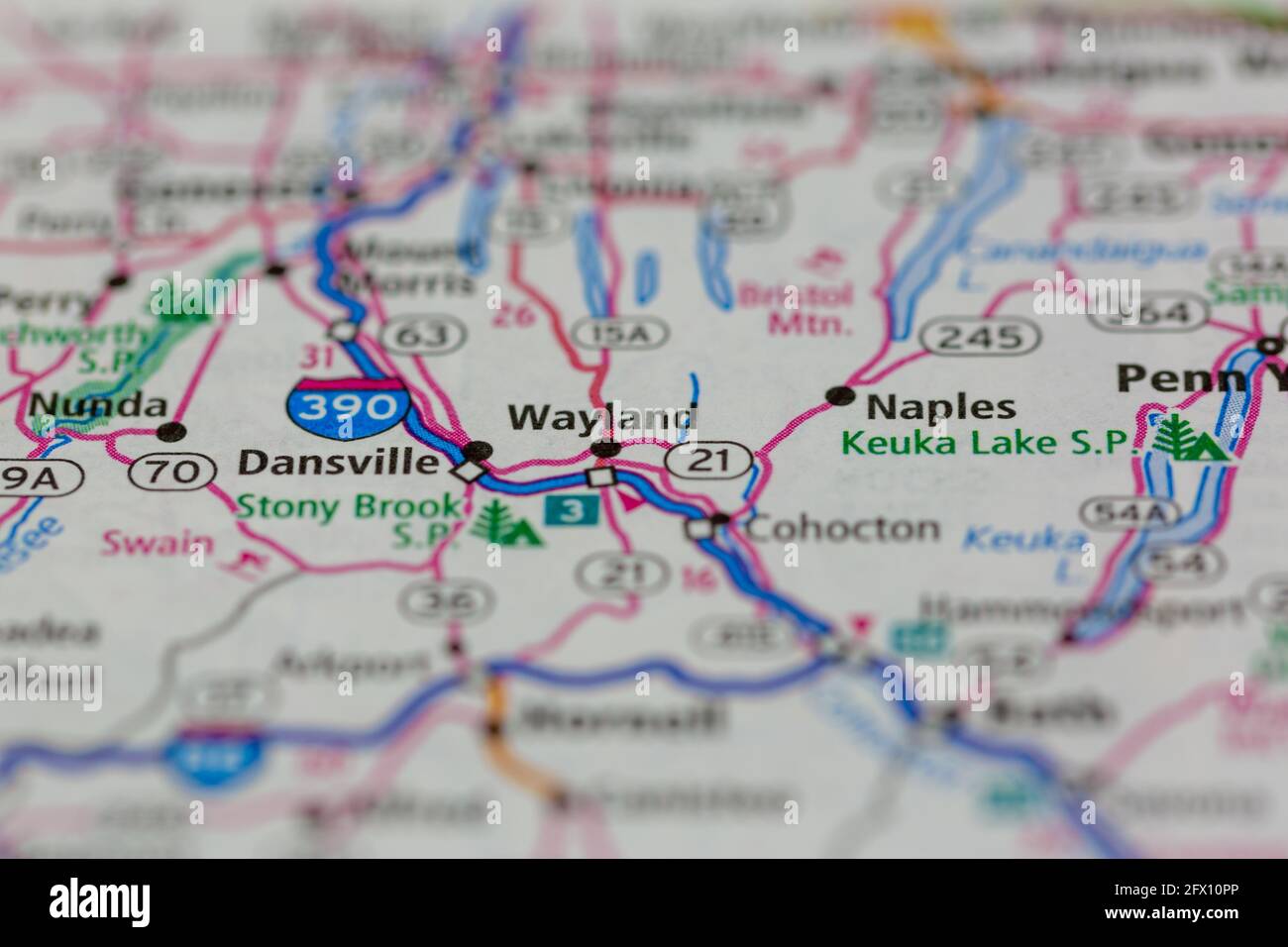 Wayland new york on a map hi-res stock photography and images - Alamy