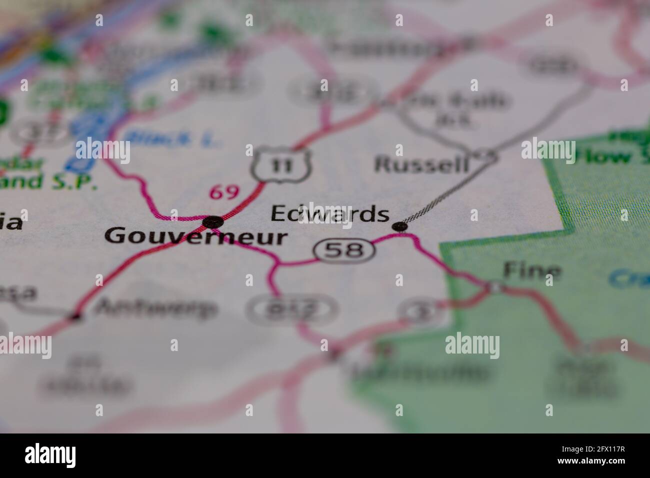 Map of edwards new york hires stock photography and images Alamy