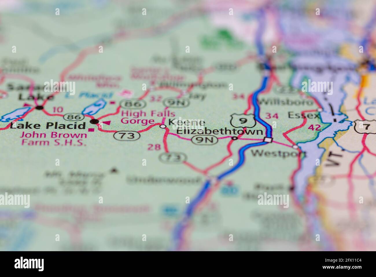 Elizabethtown new york map hires stock photography and images Alamy