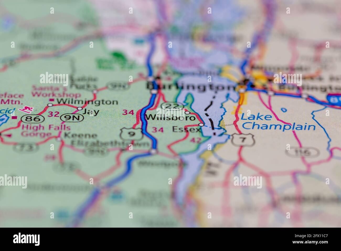 Map of willsboro hires stock photography and images Alamy