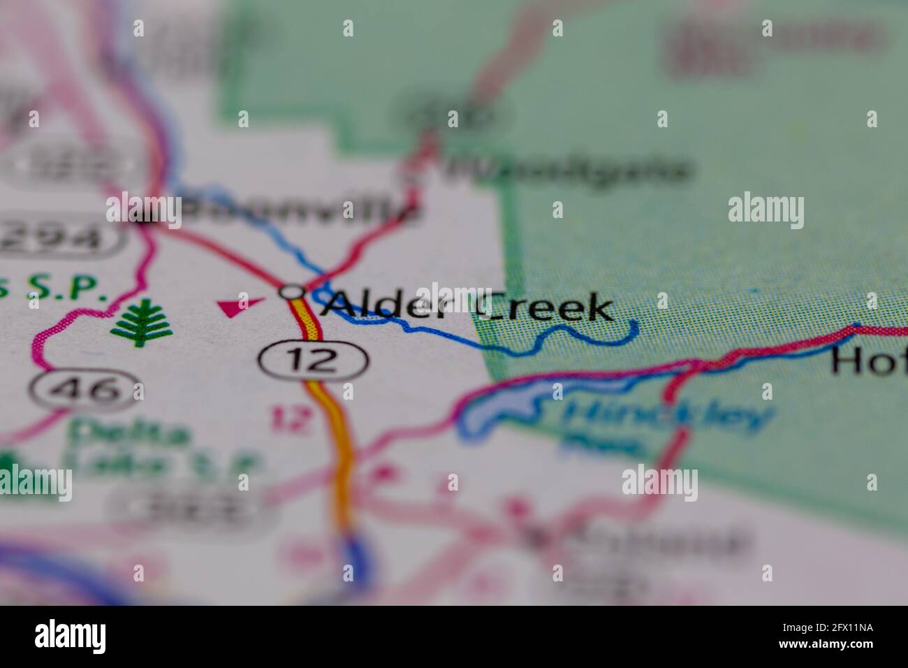 Map of alder creek hires stock photography and images Alamy