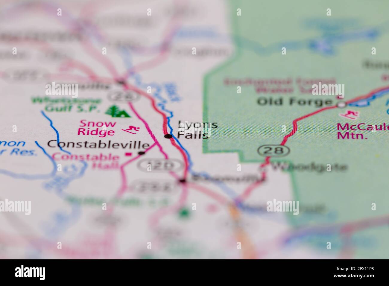 Map of lyons falls hires stock photography and images Alamy