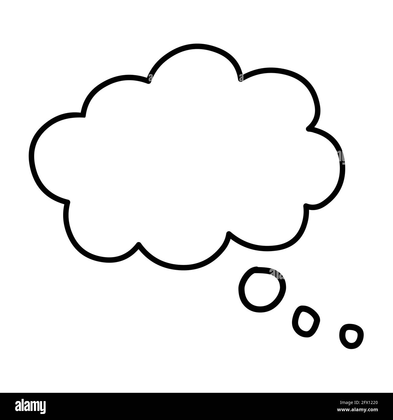 Thinking cloud vector illustartion on white background Stock Vector Image &  Art - Alamy