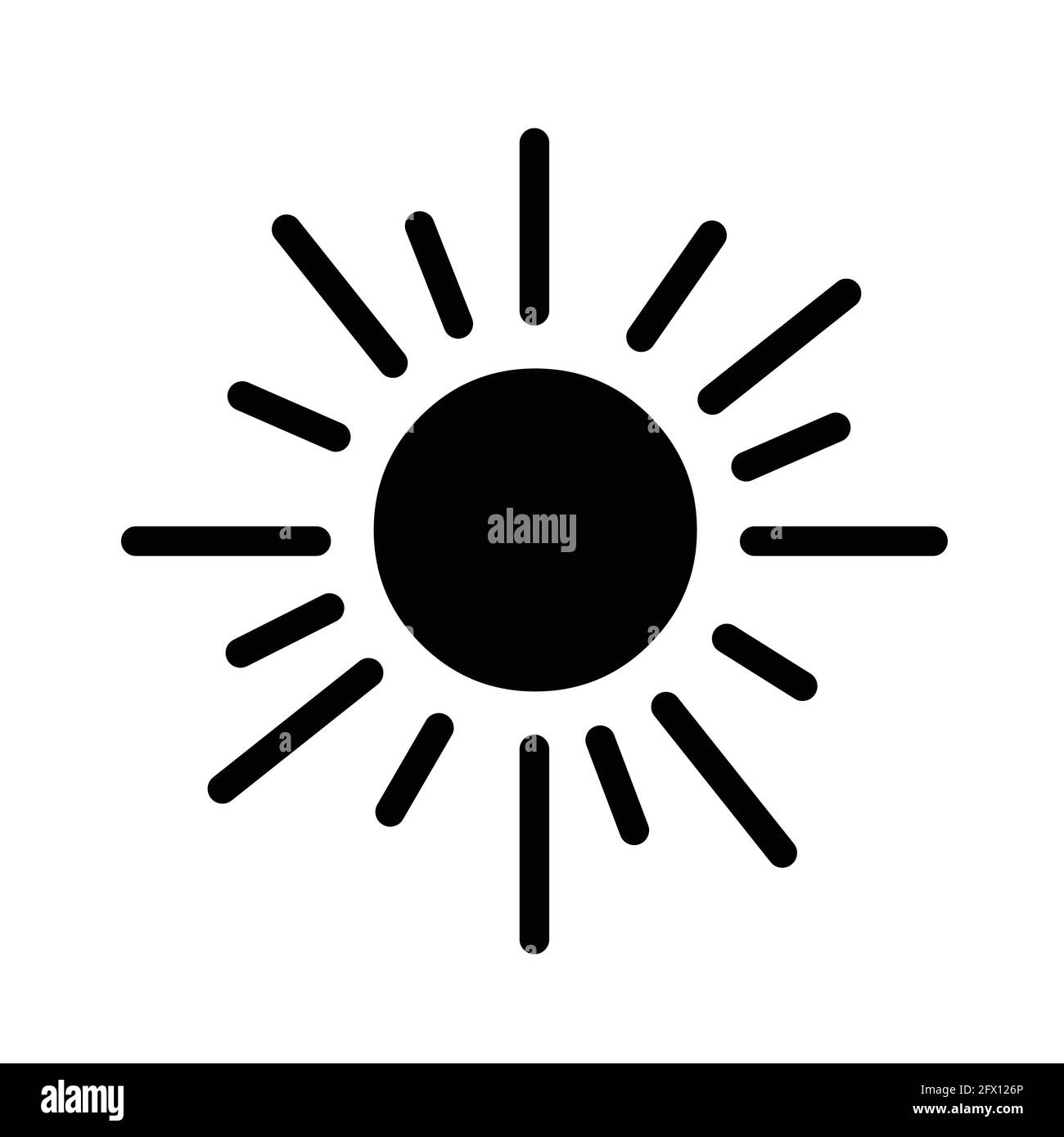 Sun vector icon logo black silhouettes on white background Stock Vector ...