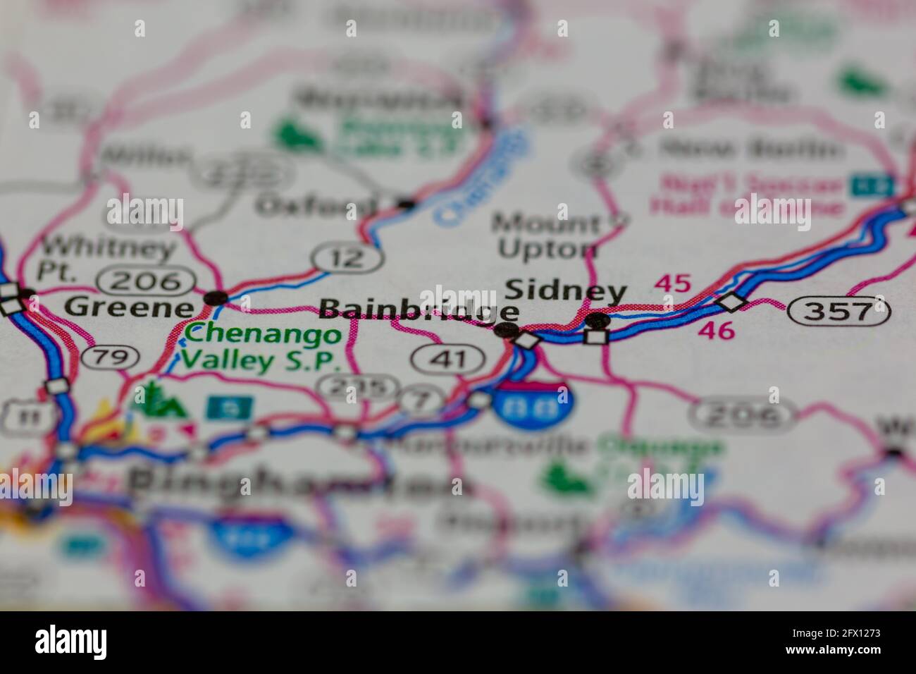 Bainbridge new york on a map hires stock photography and images Alamy