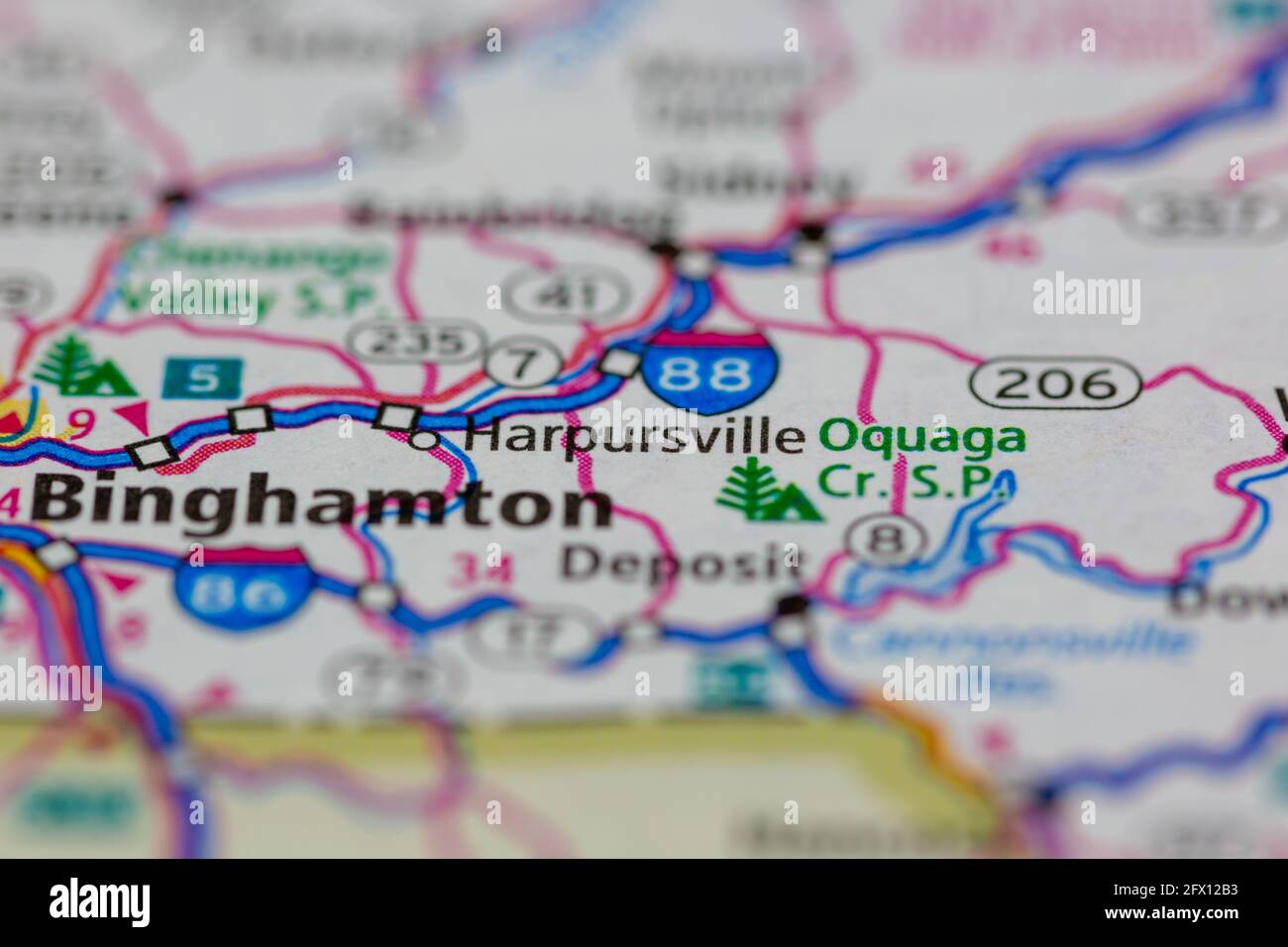 Map of harpursville new york hires stock photography and images Alamy