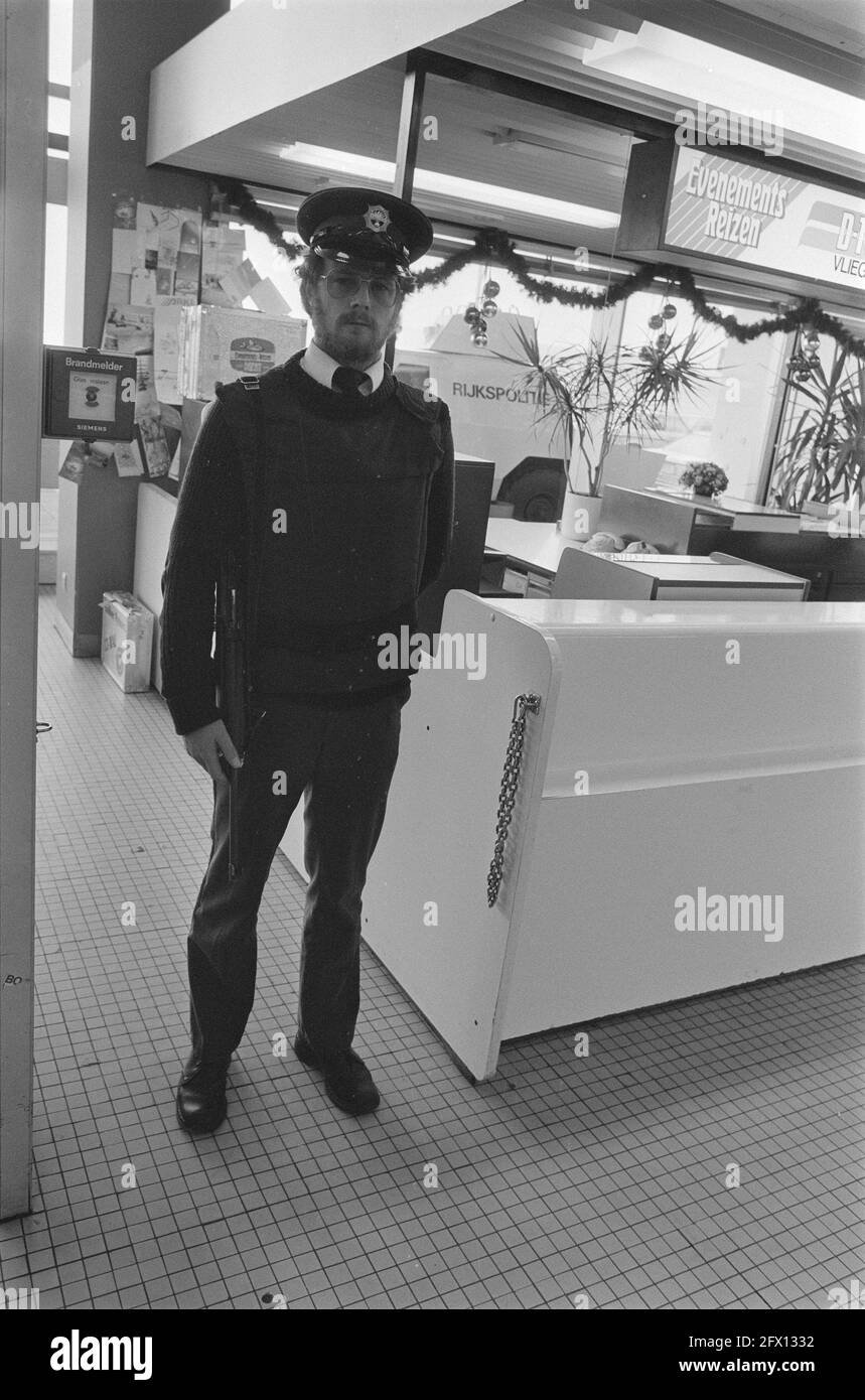 Officer with bulletproof vest, January 7, 1986, security, police