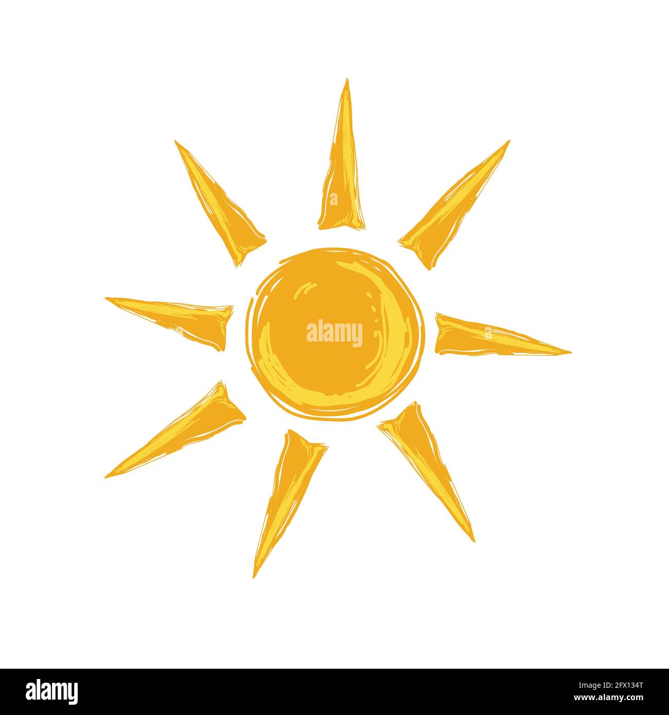 Sun vector illustration isolated on white background Stock Vector