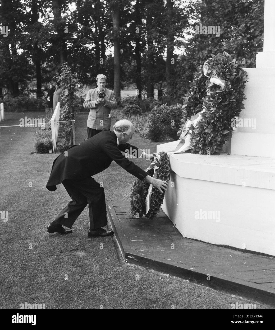 British envoy sir neville butler lays wreath hires stock photography