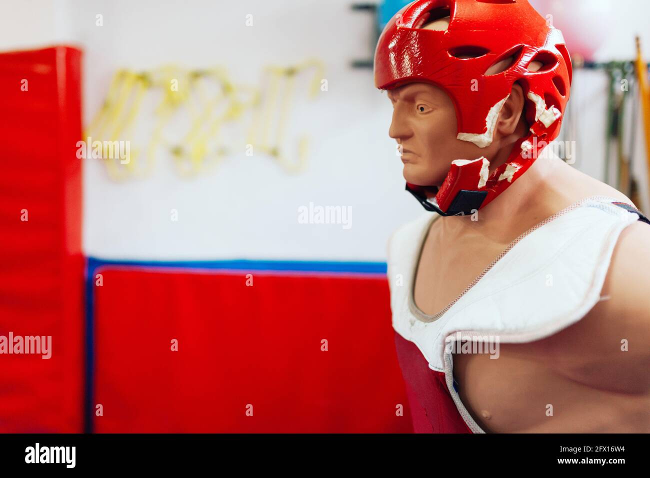 Boxing Punching Dummy, Sparring Body at taekwondo club Stock Photo Alamy