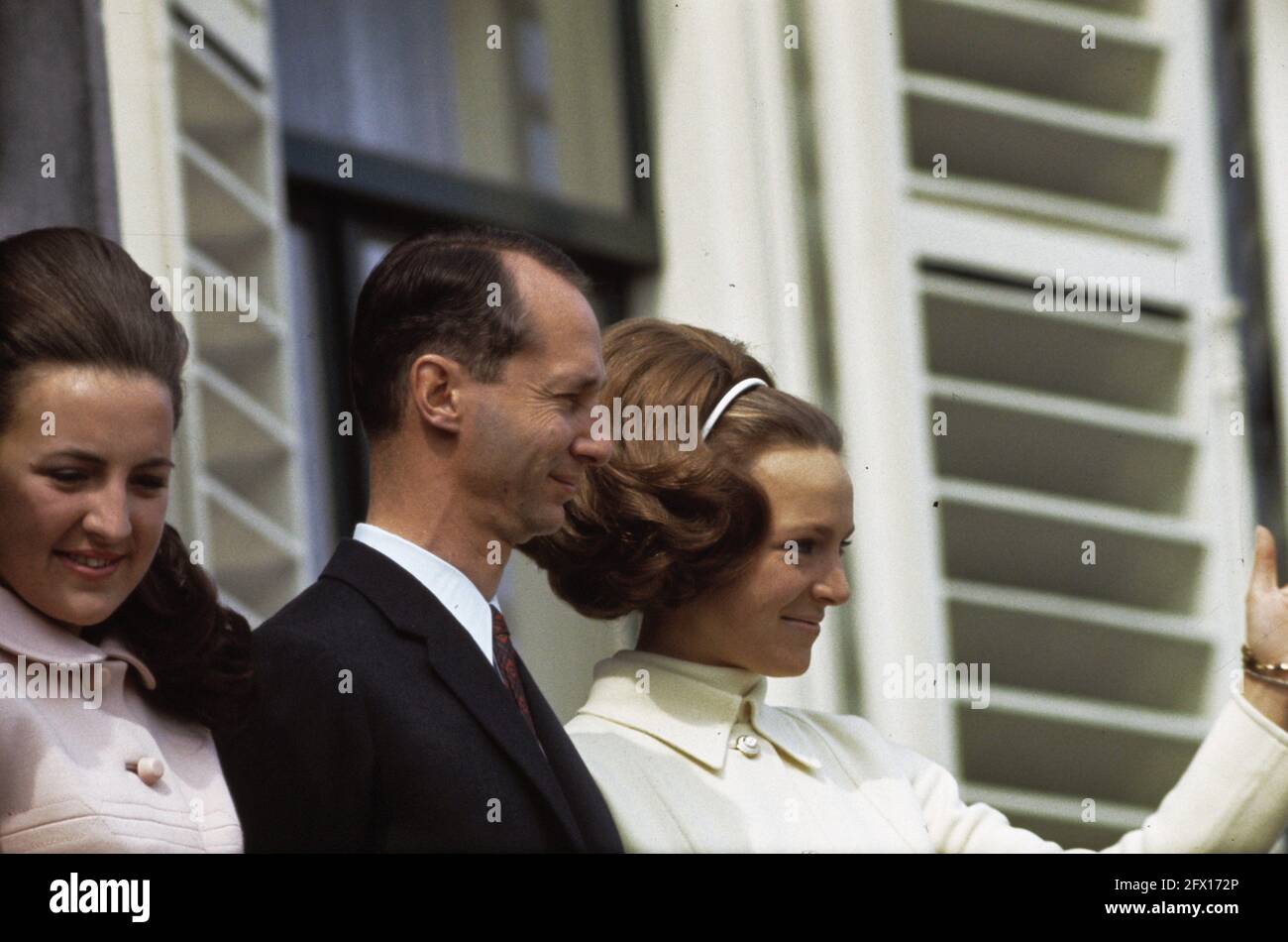 Koninginnedag; nr. 25, mr. Pieter van Vollenhoven and Princess Margriet, nr. 26, 27: Prince Carel Hugo and Princess Irene, 30 April 1969, Koninginnedag, The Netherlands, 20th century press agency photo, news to remember, documentary, historic photography 1945-1990, visual stories, human history of the Twentieth Century, capturing moments in time Stock Photo