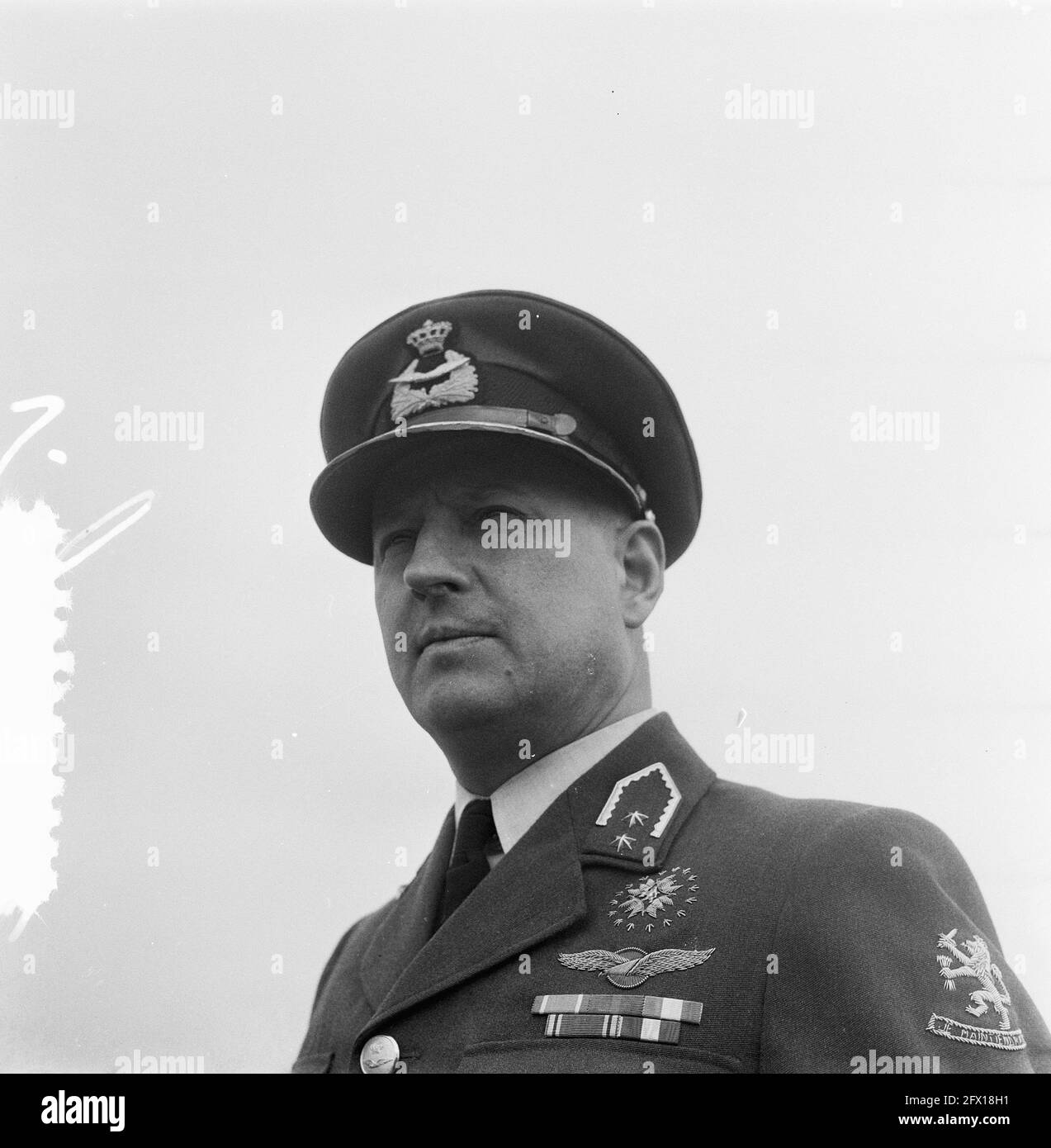 Commander kite J. H. van Giessen, Major General kite, October 1, 1953, generals, air force, portraits, The Netherlands, 20th century press agency photo, news to remember, documentary, historic photography 1945-1990, visual stories, human history of the Twentieth Century, capturing moments in time Stock Photo