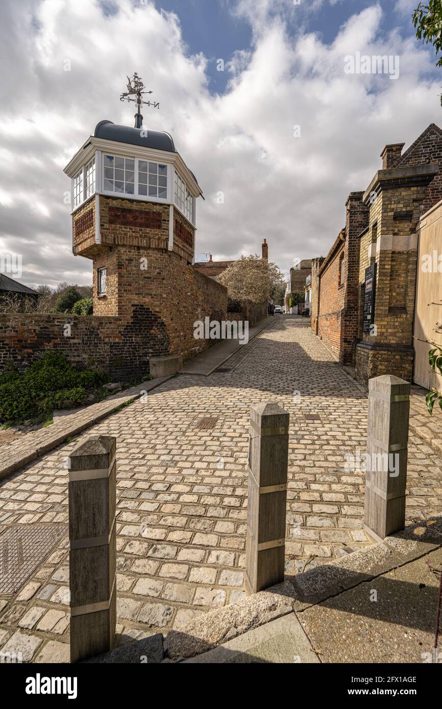 Houses on the Cobb led high st in Upper Upnor on the banks of the