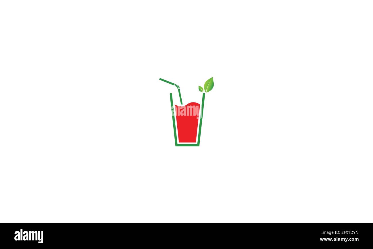 Fresh Juice logo designs concept vector, Sweet red  Drink icon logo symbol illustration Stock Vector