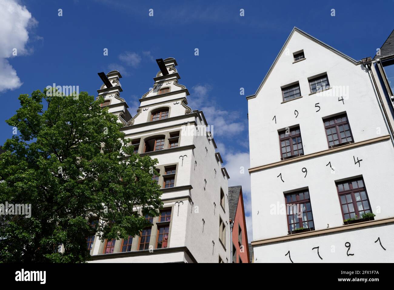 historical medieval houses in the old town of cologne Stock Photo Alamy