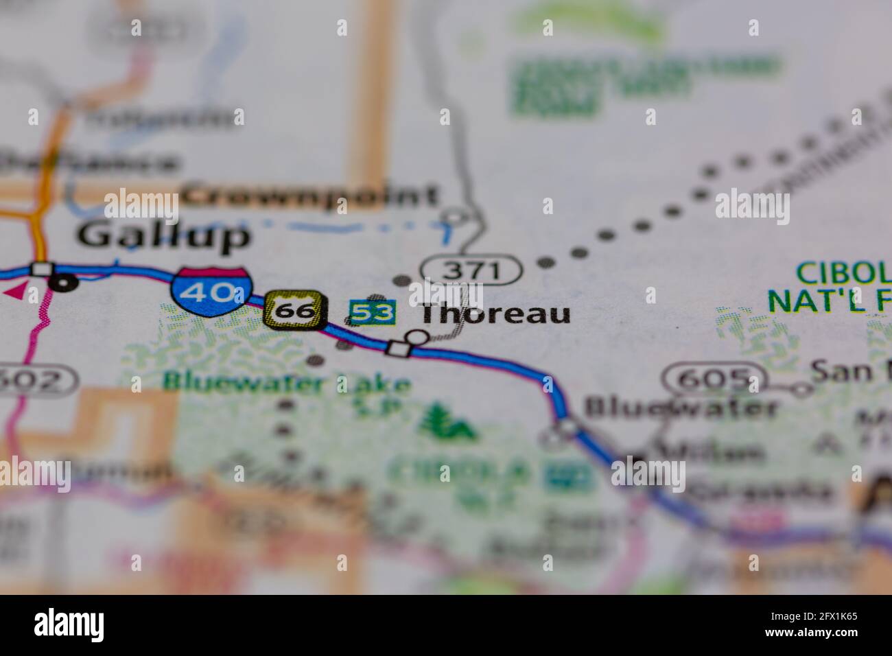 Thoreau new mexico map hires stock photography and images Alamy