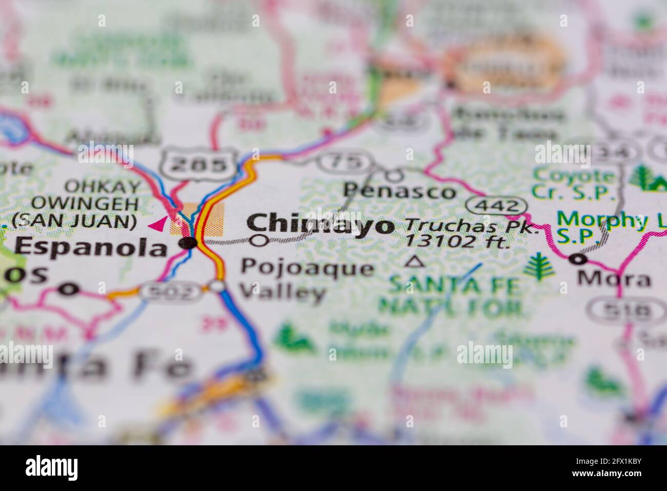 Chimayo new mexico map hires stock photography and images Alamy