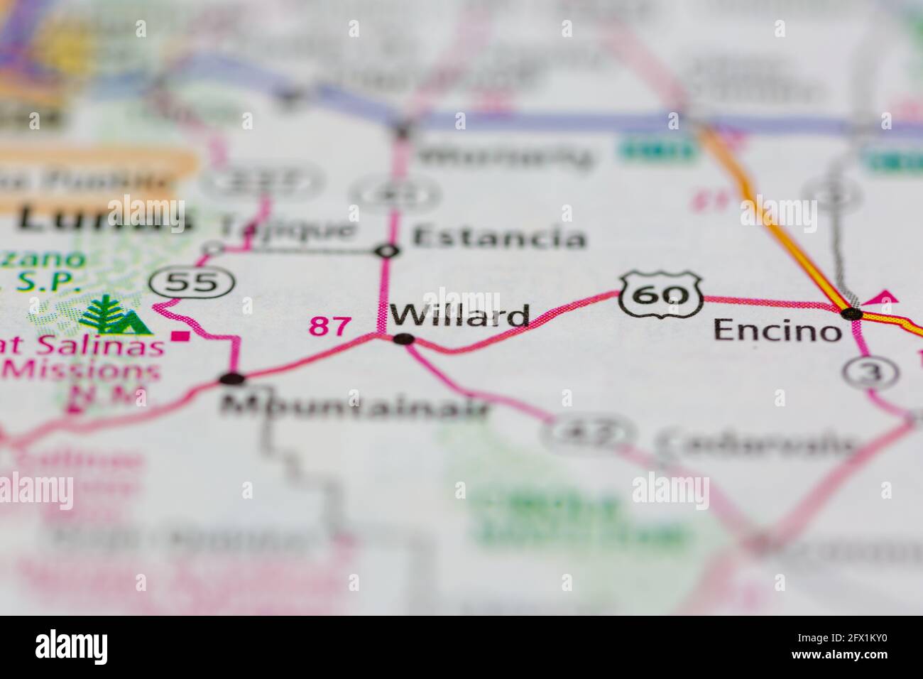 Map of willard new mexico hires stock photography and images Alamy