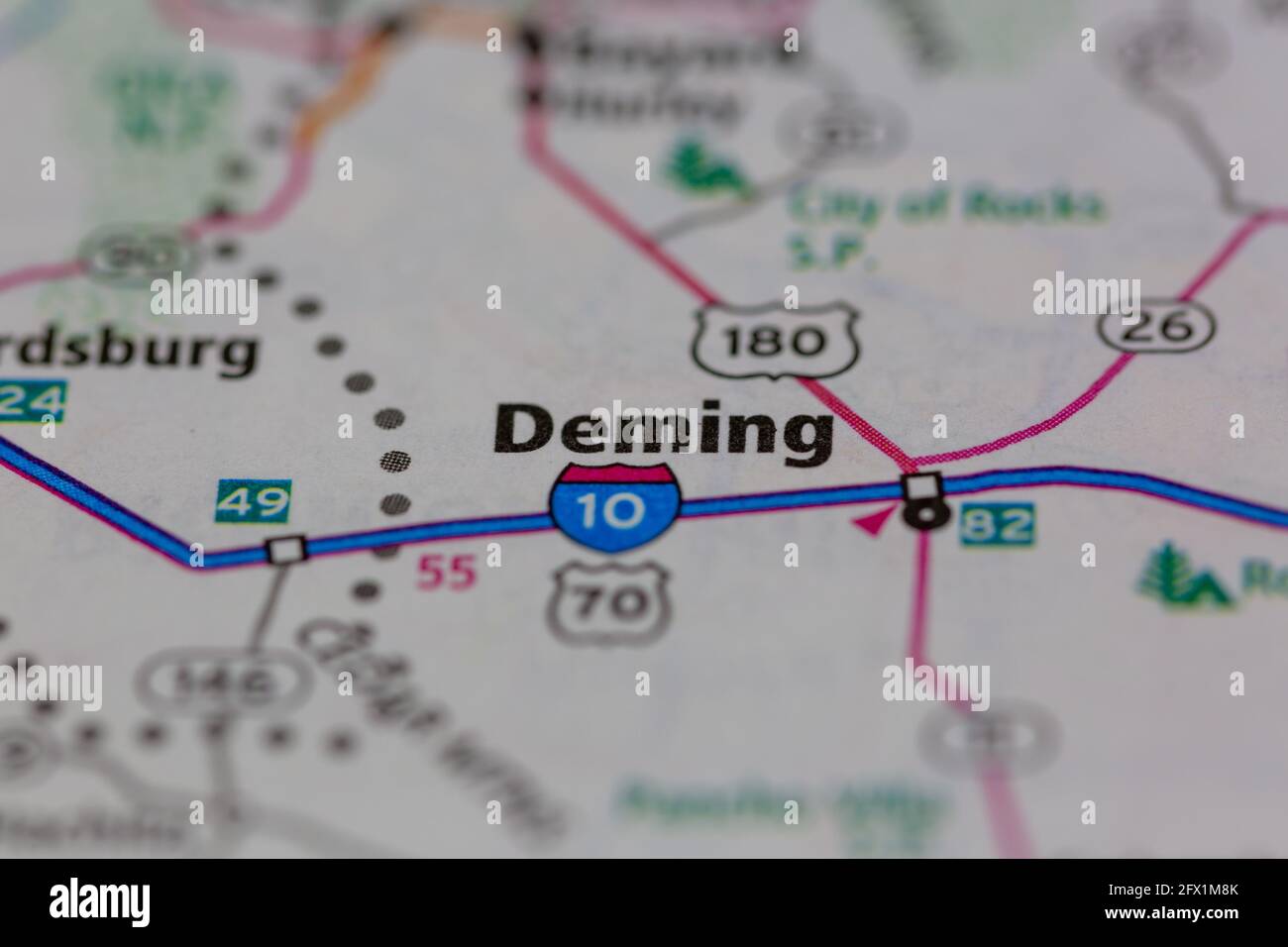Deming New Mexico USA shown on a Geography map or road ma Stock Photo