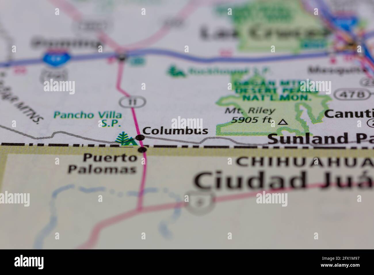 Map of columbus new mexico hires stock photography and images Alamy