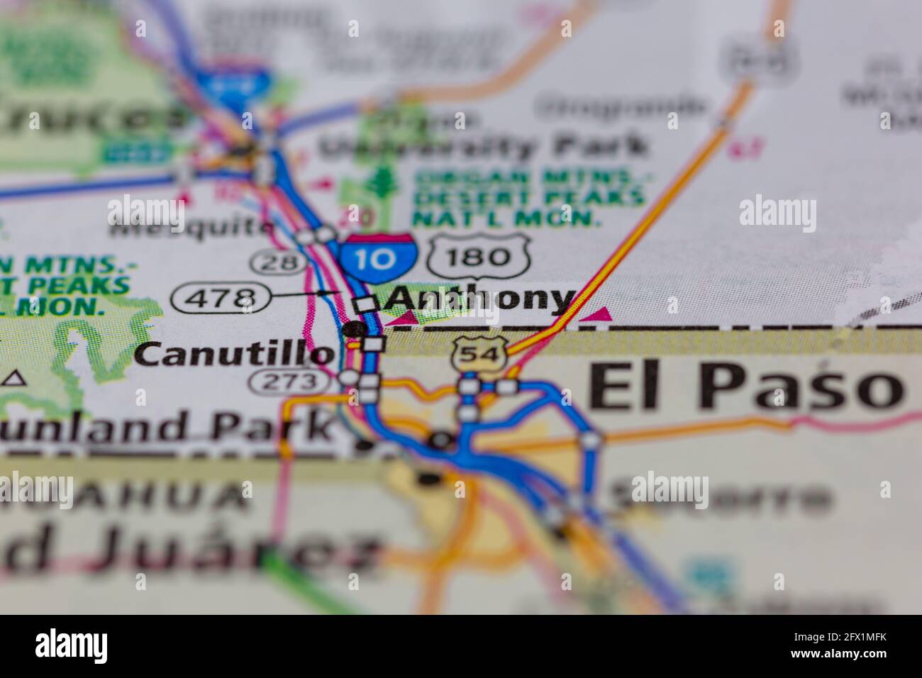 Map of anthony new mexico hires stock photography and images Alamy