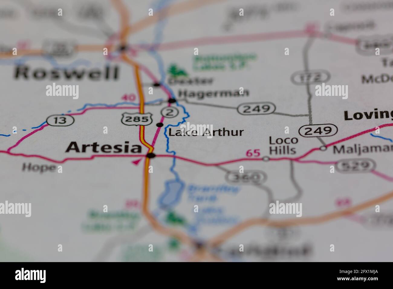 Lake arthur on a map hires stock photography and images Alamy