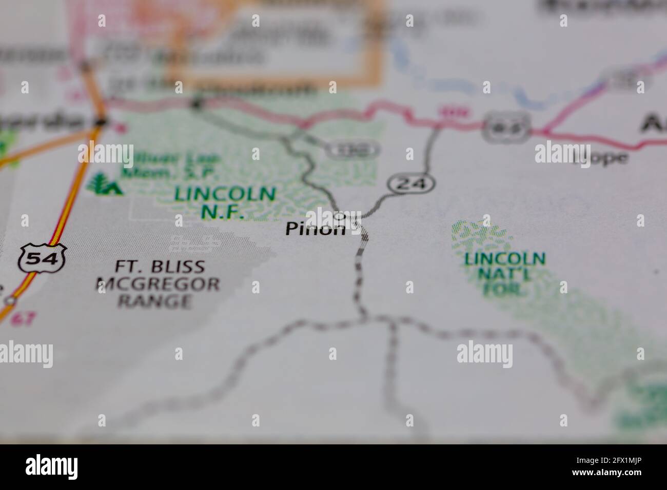 Map of pinon new mexico hi-res stock photography and images - Alamy