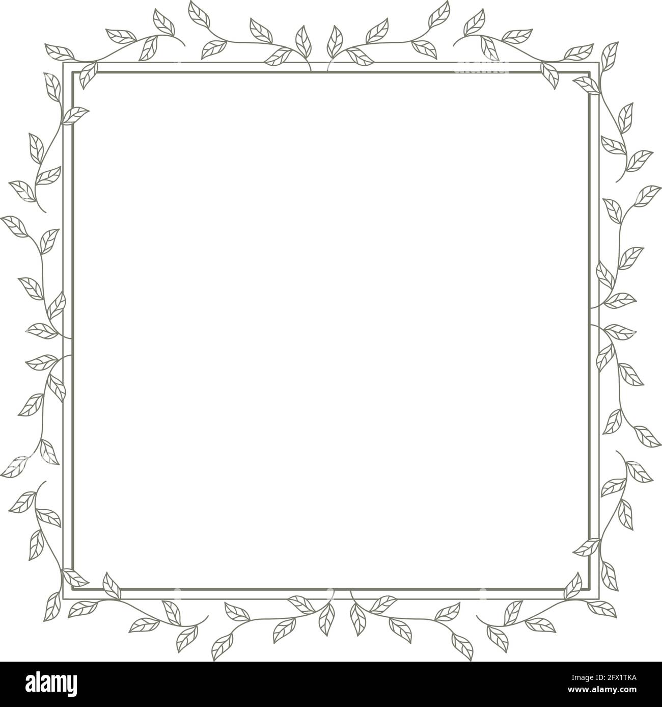 leaves frame, graphic design element Stock Vector Image & Art - Alamy