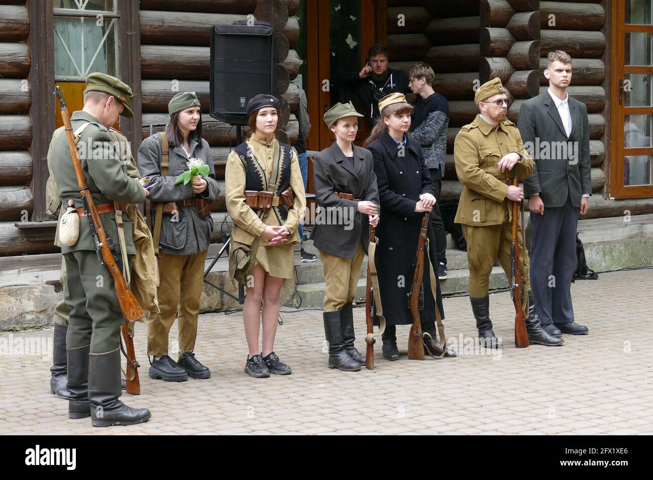 IVANOFRANKIVSK, UKRAINE MAY 23, 2021 Historical reenactment of the
