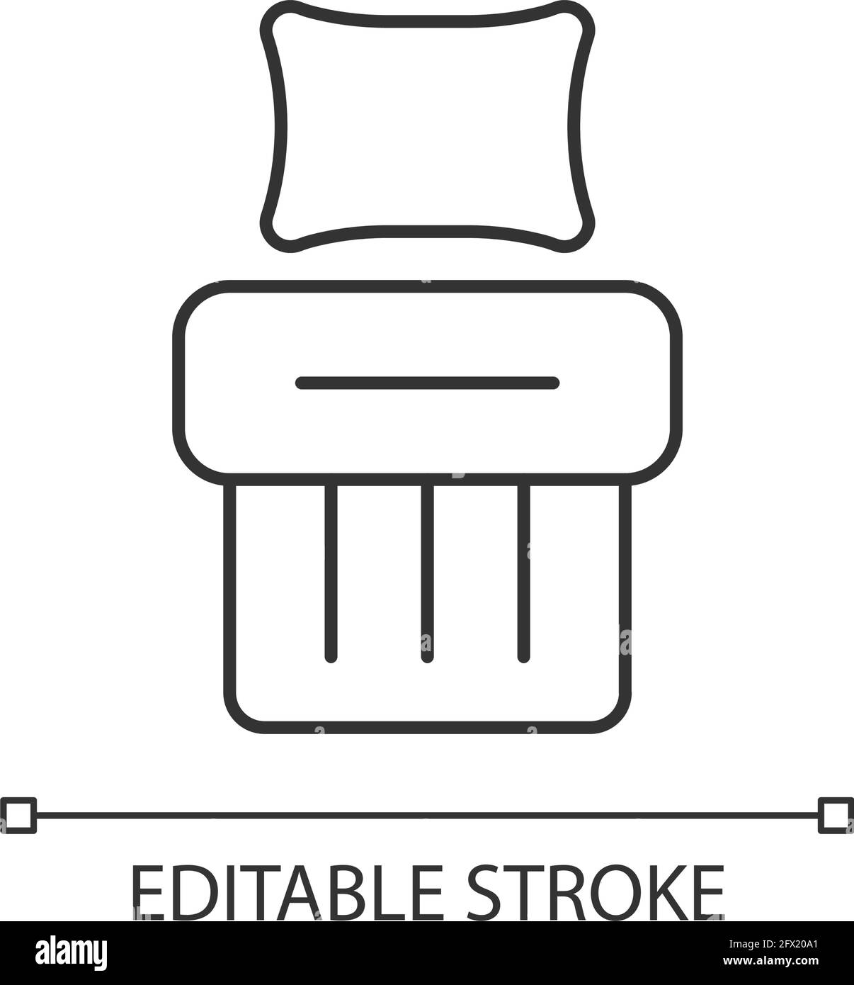 Single bed set linear icon Stock Vector Image & Art - Alamy