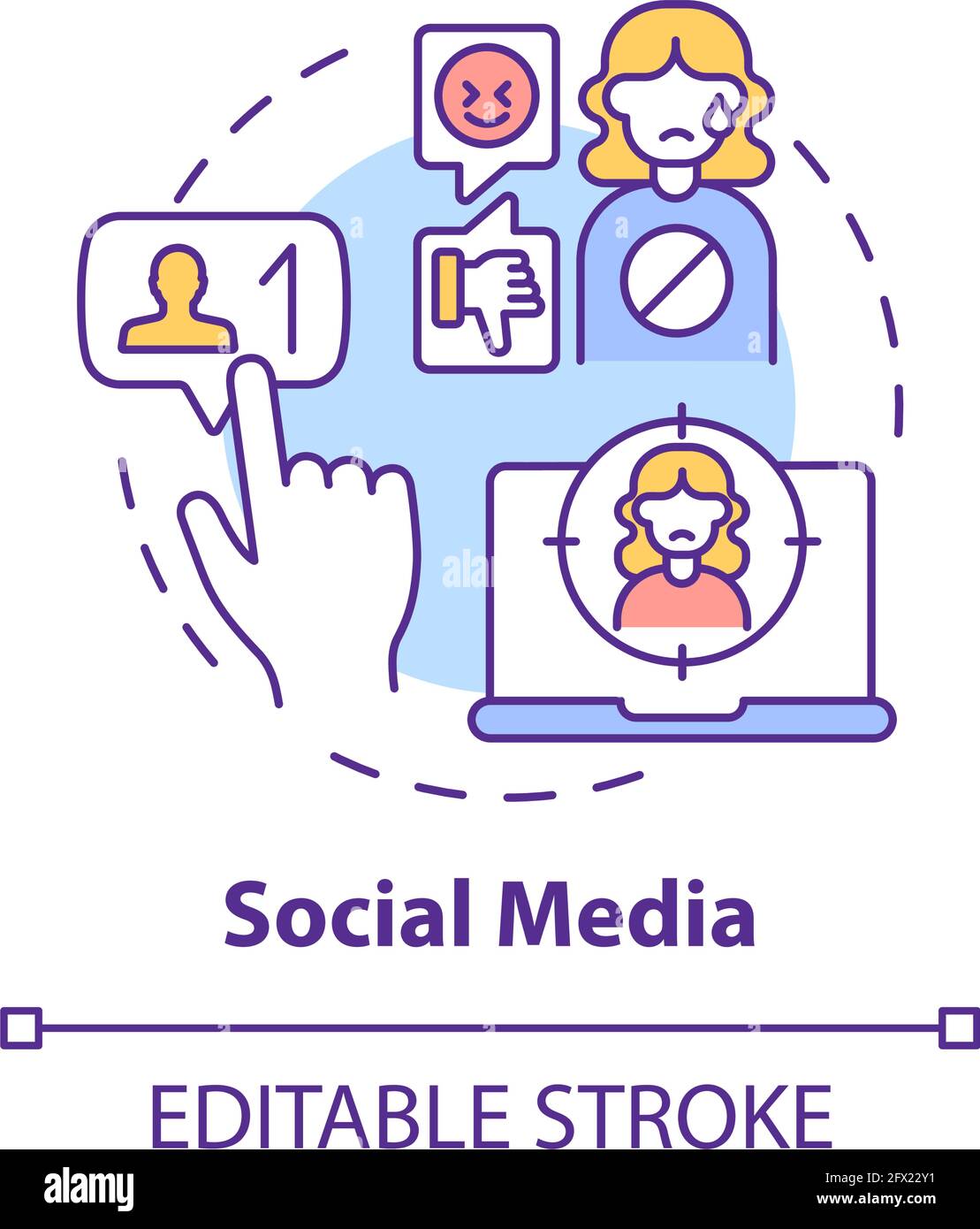 Social media concept icon Stock Vector Image & Art - Alamy