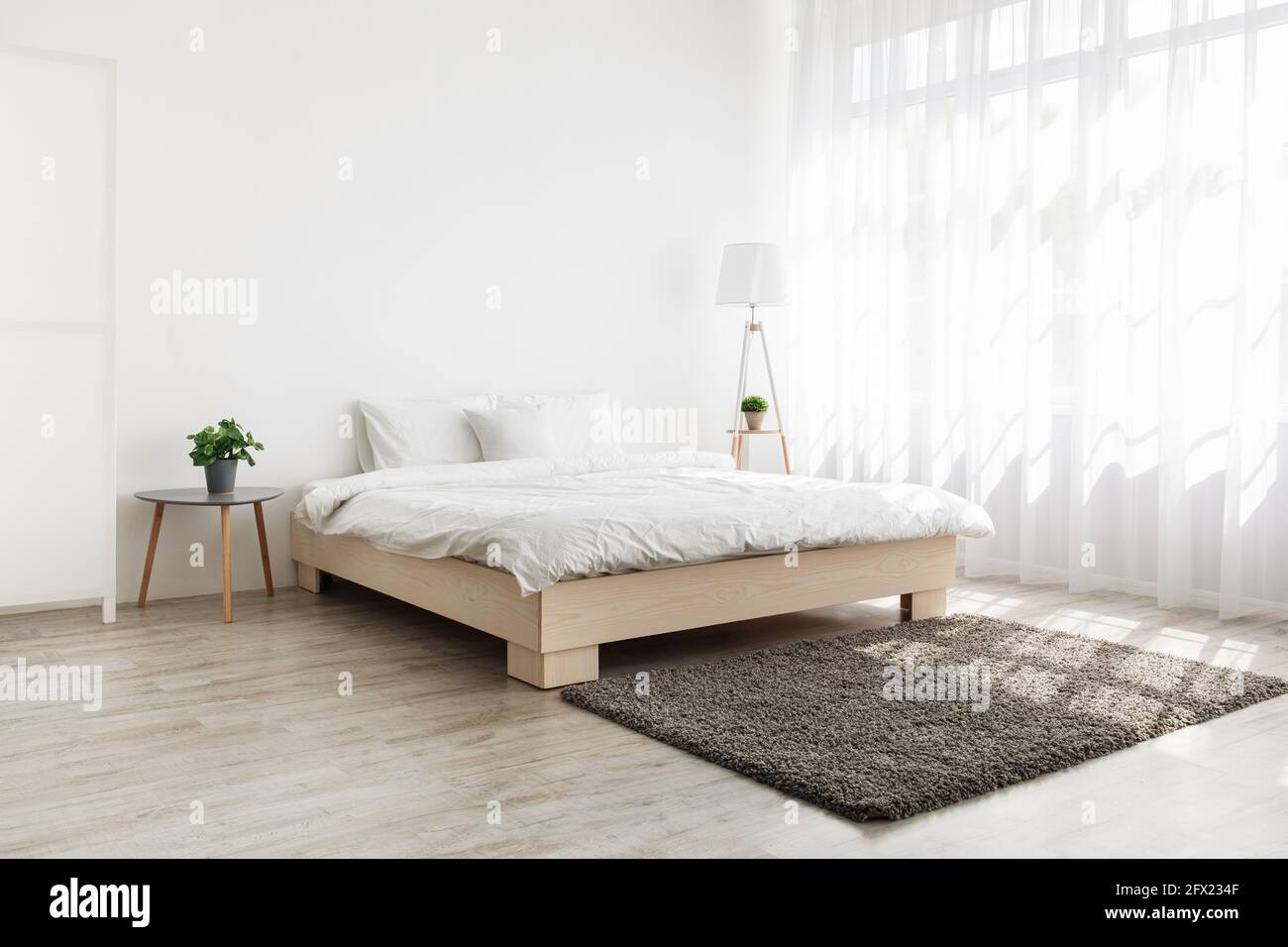 Modern minimalist simple light design in daylight Stock Photo