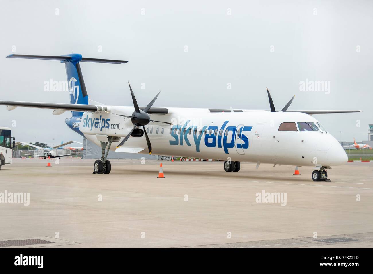 SkyAlps New Bombardier DHC-8-402Q Stock Photo