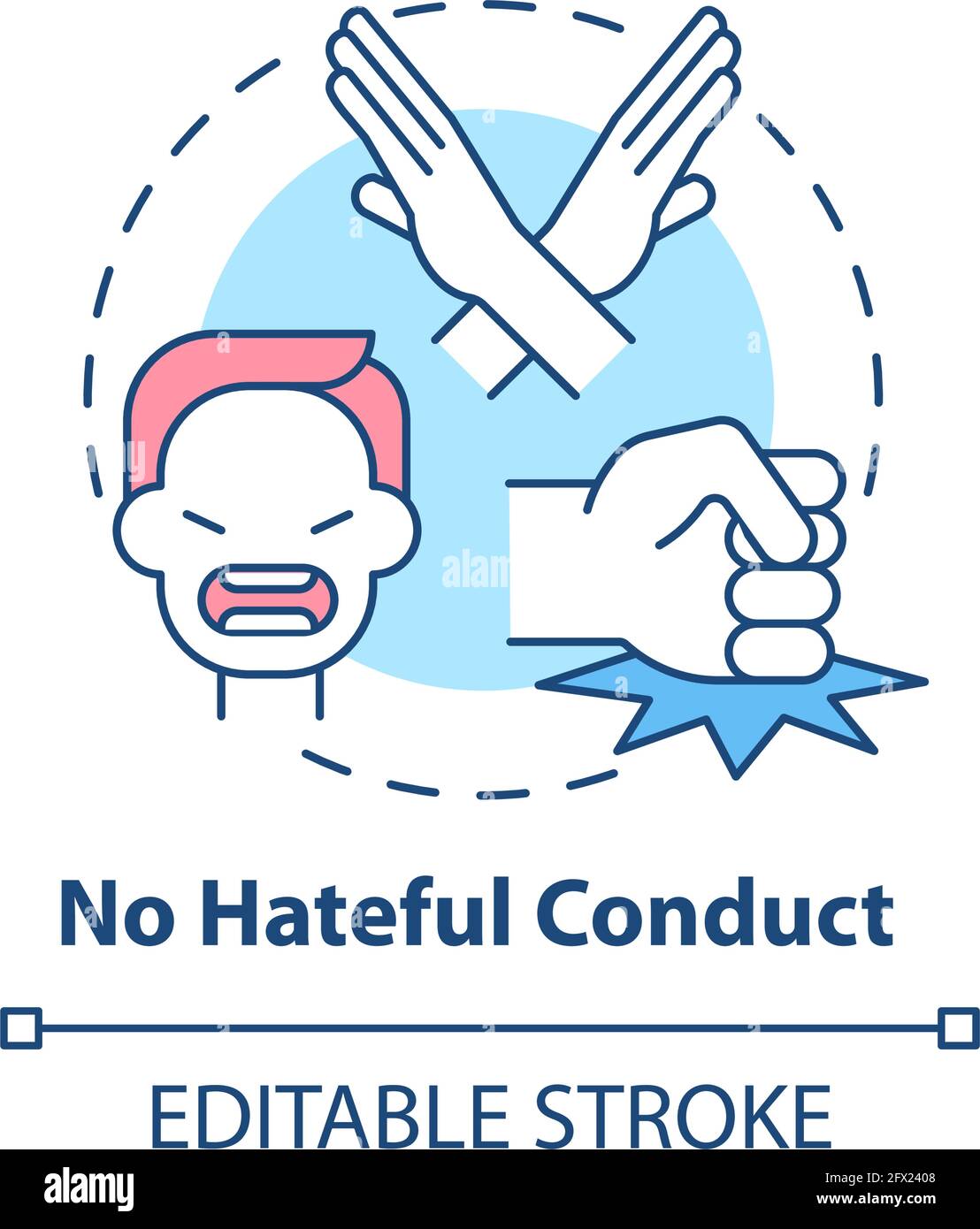 No hateful conduct concept icon Stock Vector Image & Art - Alamy