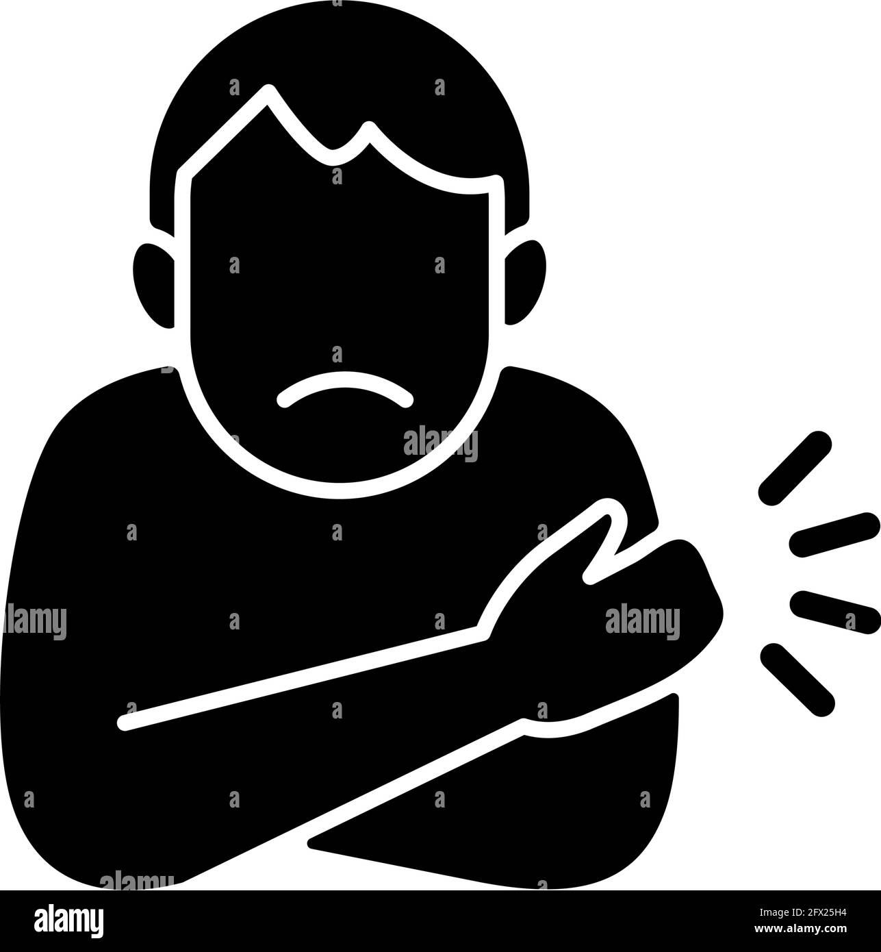 Black skin swollen hand Stock Vector Images - Alamy