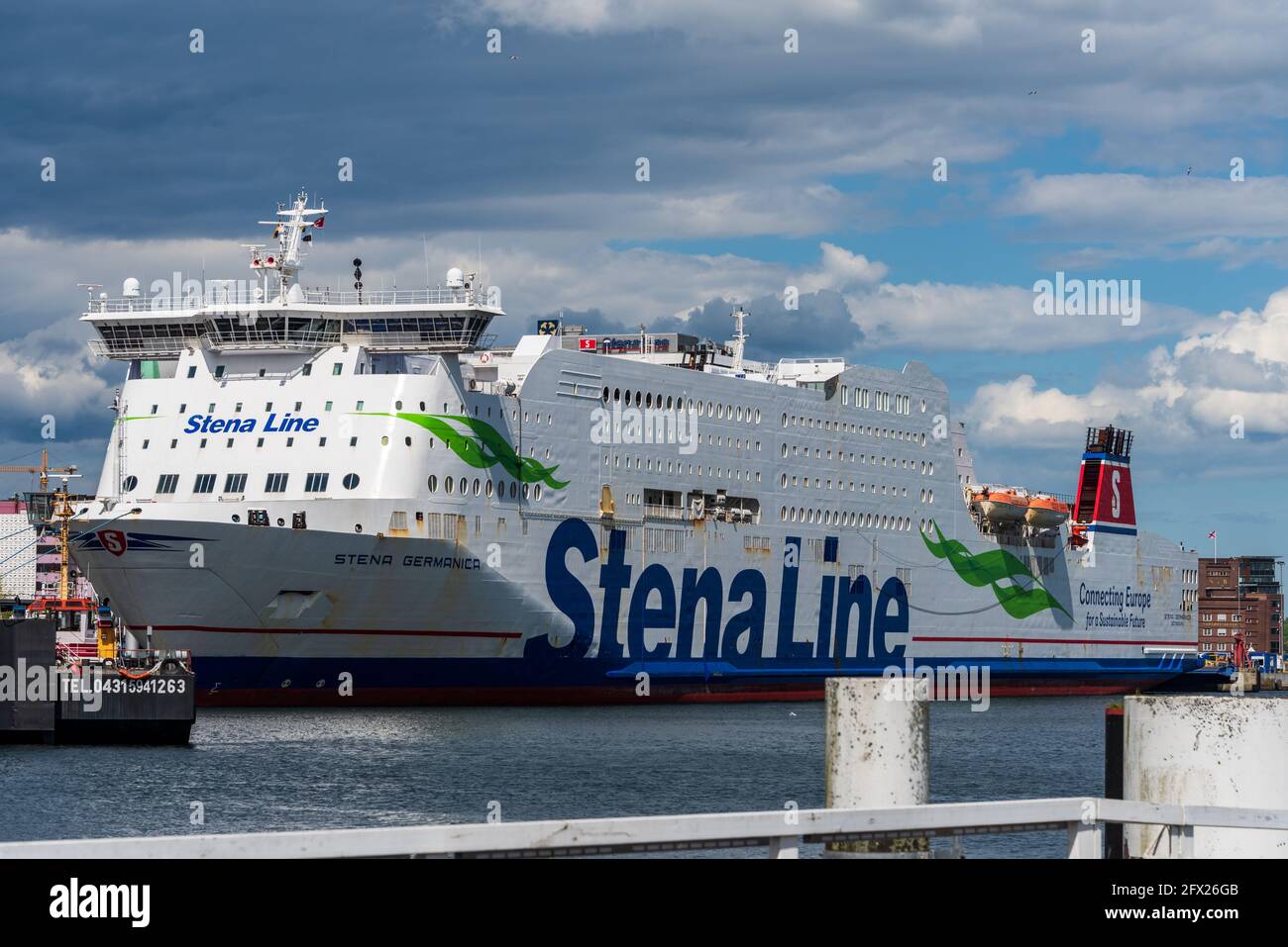 Die Schwedenfähre Stena Germanica an ihrem Liegeplatz am Schwedenkai im Kieler Hafen Stock Photo