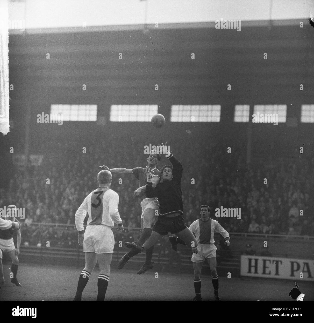 Nec against Ajax 1-3 (KNVB cup); game moments, 12 October 1975, sport,  soccer, The Netherlands, 20th century press agency photo, news to remember,  documentary, historic photography 1945-1990, visual stories, human history  of