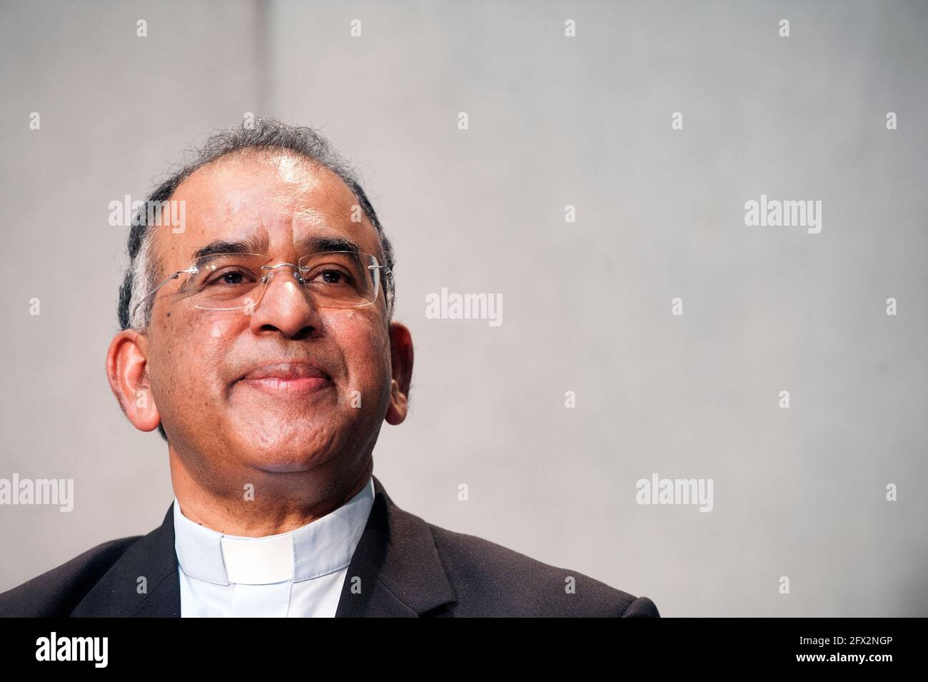 May 25,2021 : P. Joshtrom Isaac Kureethadam during a Press Conference on the Closing of the Special Year on the Fifth Anniversary of Laudato si' and the Presentation of the Laudato si' Platform for Action at the Vatican Press Room Stock Photo