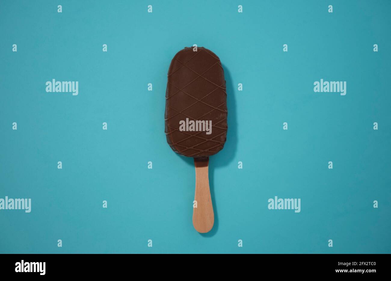 Novelty ice cream treat shot on solid colorful background. Series 1 of 9. Stock Photo