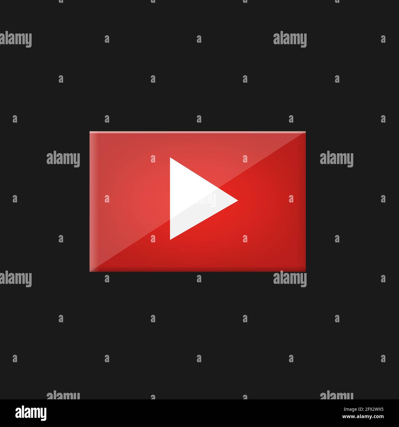 Creative red play button icon Stock Vector Image & Art - Alamy