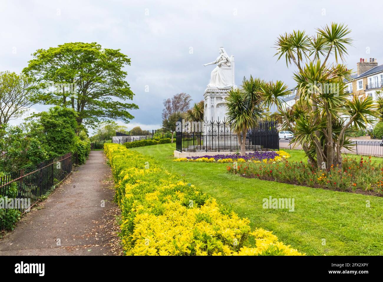 Statue of Queen Victoria in Clifftown Parade SouthendonSea Stock