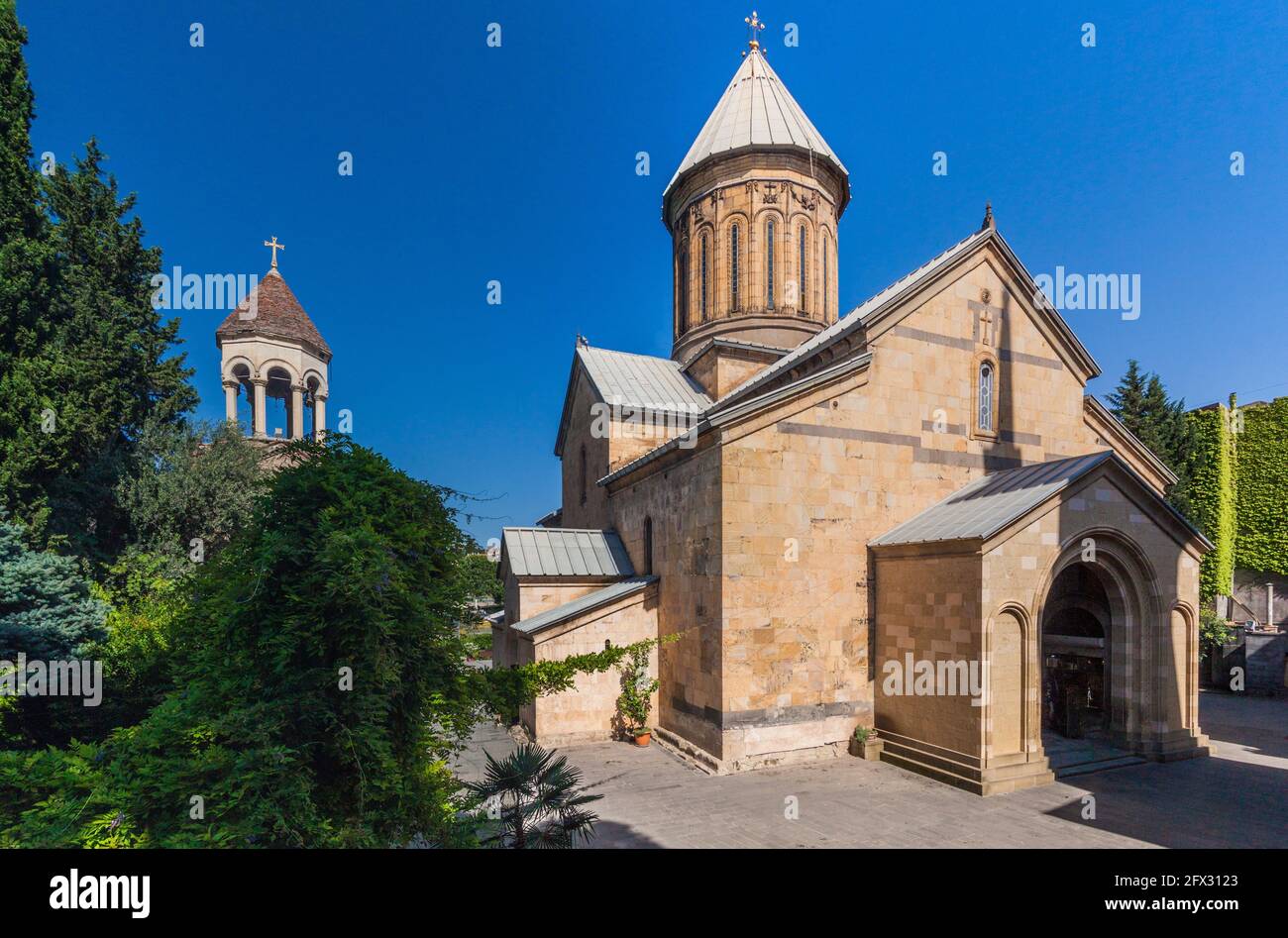 Jvaris Mama church in Tbilisi, capital of Georgia Stock Photo