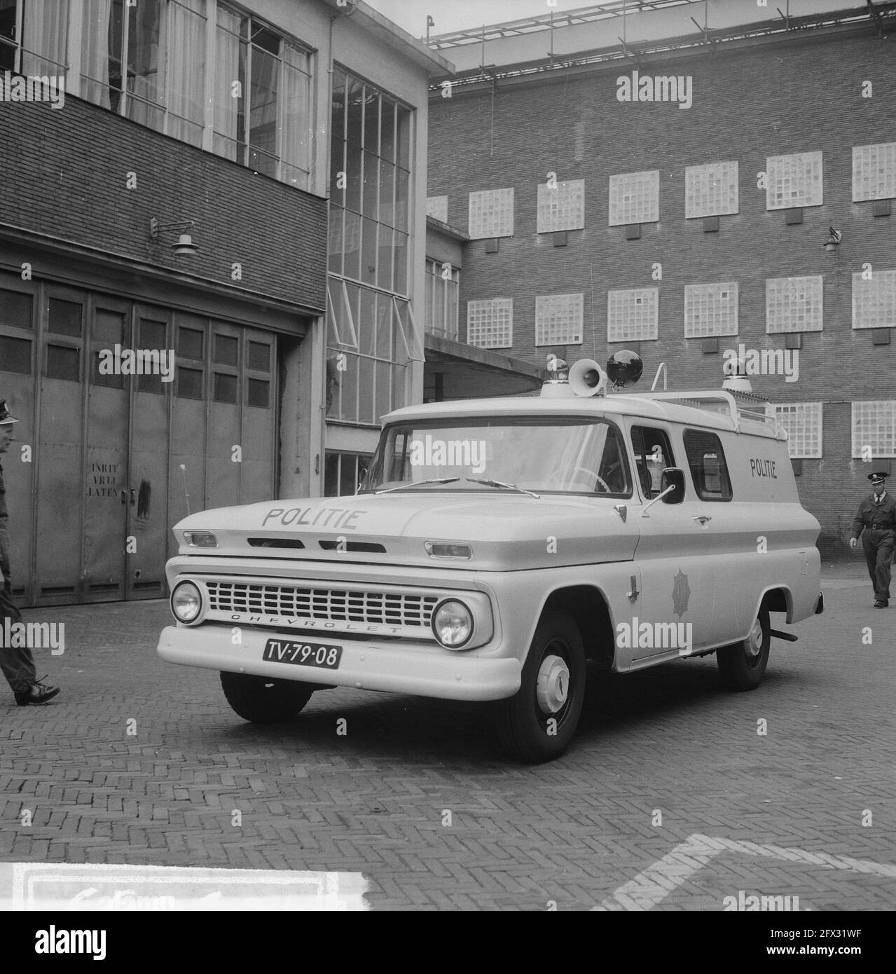 Amsterdam police new accident vehicle demonstrated a new Chevrolet, June 23, 1964, automobiles, The Netherlands, 20th century press agency photo, news to remember, documentary, historic photography 1945-1990, visual stories, human history of the Twentieth Century, capturing moments in time Stock Photo
