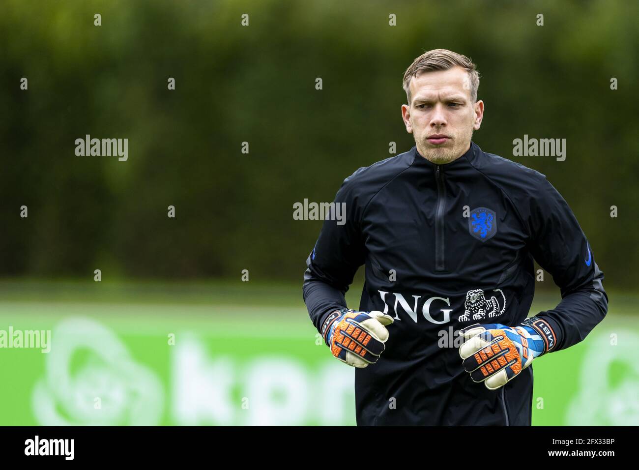 ZEIST, Netherlands, 25-05-2021, football, KNVB Campus, Training Netherlands  before UEFA Euro 2020. Logo KNVB (Photo by Pro Shots/Sipa USA) *** World  Rights Except Austria and The Netherlands *** Stock Photo - Alamy