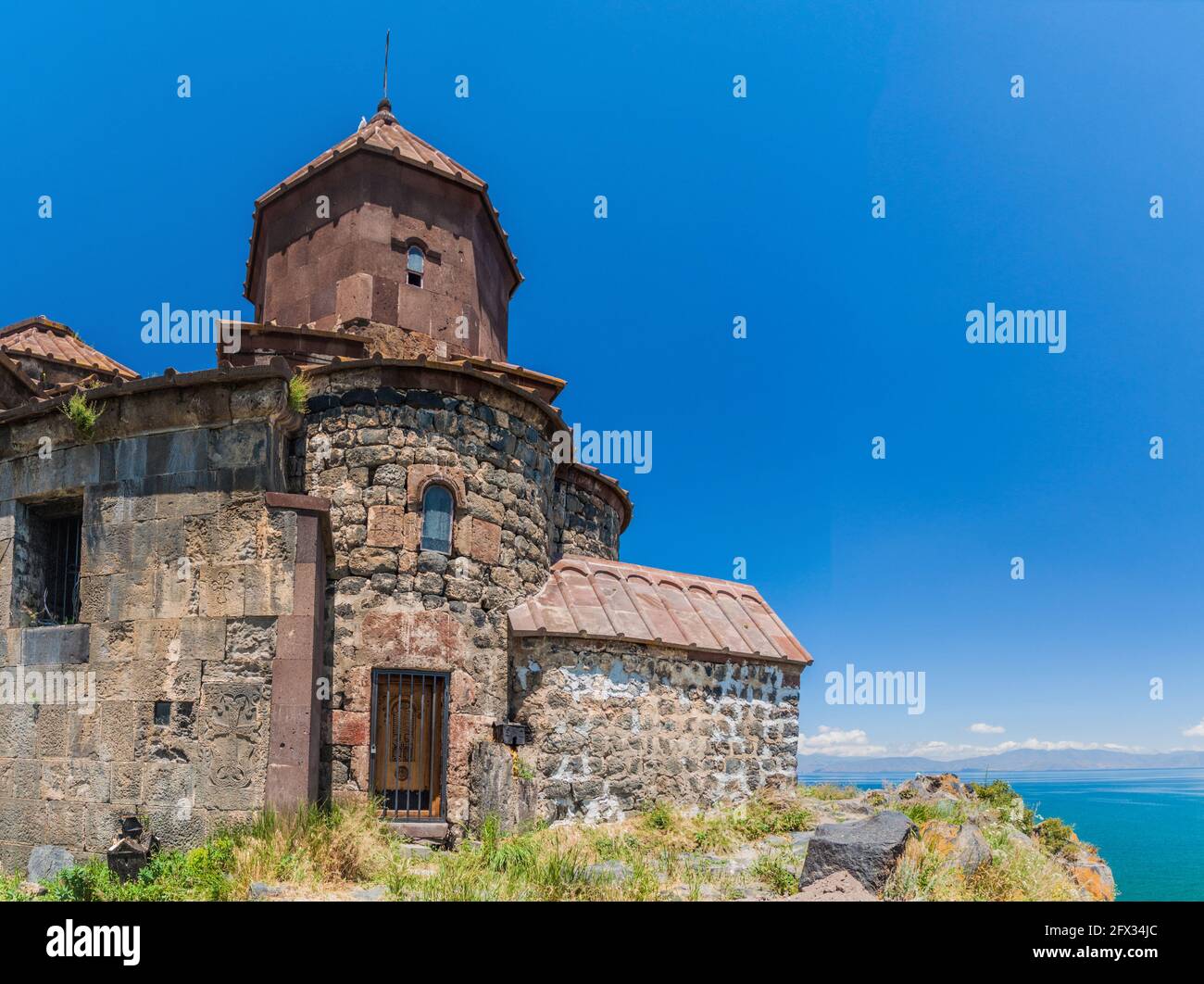 View of old Hayravank monastery, Armenia Stock Photo