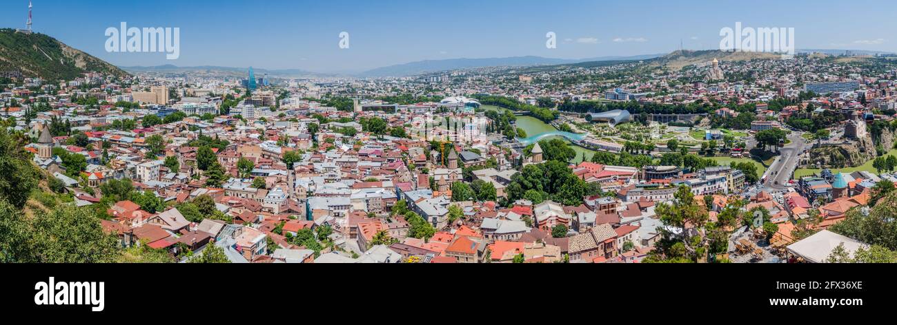 Panorama of the Old town of Tbilisi, Georgia Stock Photo