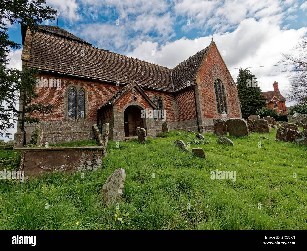 NORTON CANON St Nicholas Parish church was built in C13 and rebuilt 1706 or 1716 with later alterations. Stock Photo