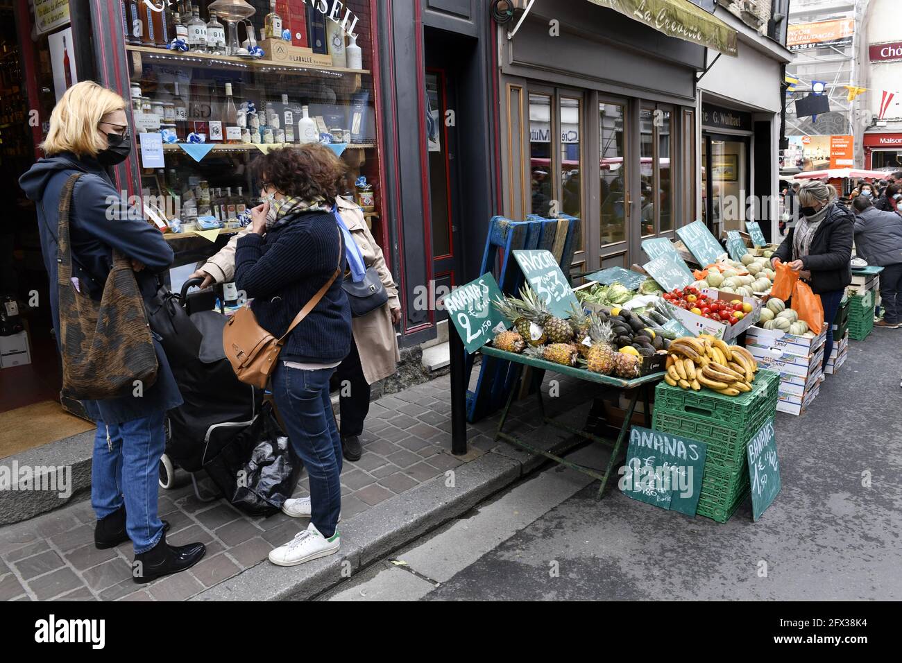 Food Market in Honfleur Normandy France Stock Photo Alamy