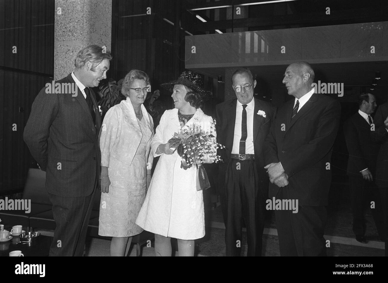 Congress of Foundation Europeenne de la Culture on the city and its inhabitants in 2000 in Doelen, Rotterdam, May 25, 1970, congresses, princes, princesses, The Netherlands, 20th century press agency photo, news to remember, documentary, historic photography 1945-1990, visual stories, human history of the Twentieth Century, capturing moments in time Stock Photo